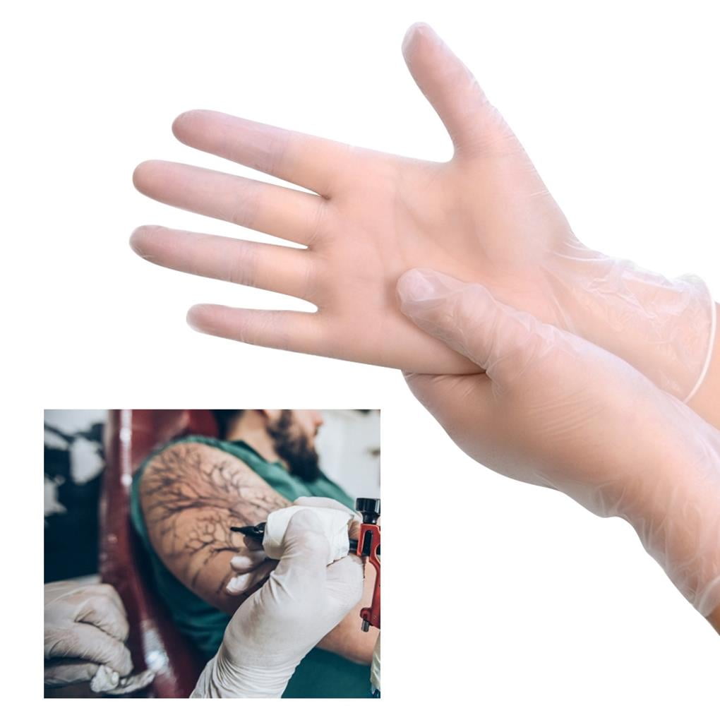Plastic glove 50pcs Disposable Tattoo Latex Gloves Practical Eyebrow Lip Tattoo Hand Protect Gloves (L) - Walmart.com
